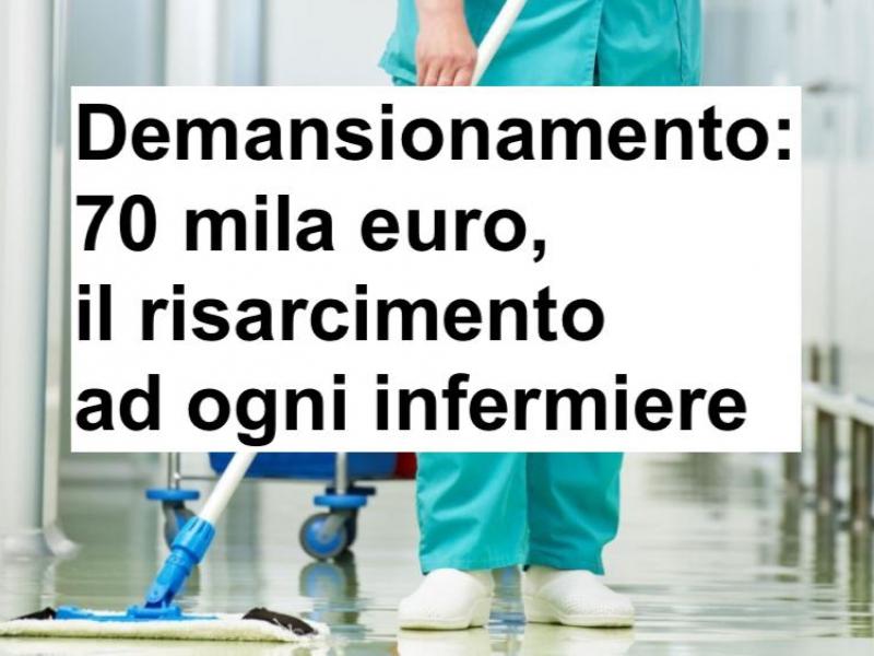 Demansionamento: 70 mila euro di risarcimento per ogni infermiere. NurSind vince in tribunale